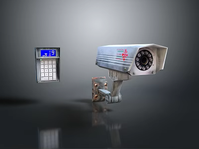 Advanced Computerized Surveillance System With Digital Camera And Control Panel 3d model