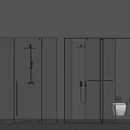 Modern Glass Shower Enclosures With Black Frames Shower Fixtures And Toilet