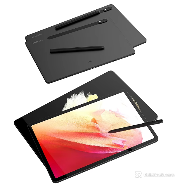 Modern Tablet With Stylus Pen And High Resolution Touch Screen 3d model