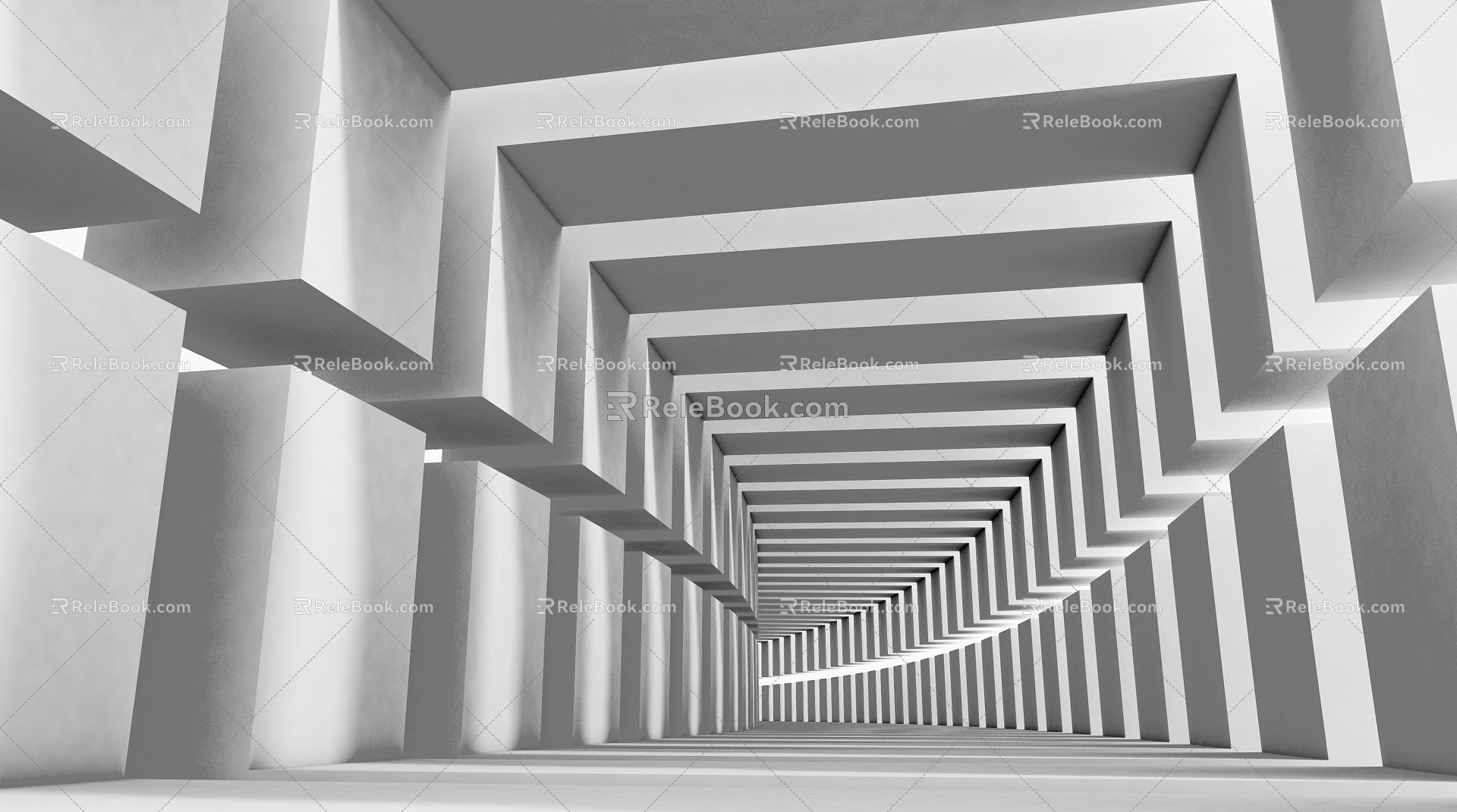 Modern aisle creative suspension space enterprise commercial 3d model