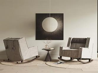 Quiet leisure sofa combination leisure chair combination 3d model