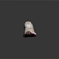 White And Beige Chunky Sneakers With Pink Accents Retro Breathable Mesh Upper And Thick Sole