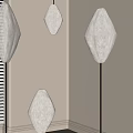 Modern Art Floor Lamp Table Lamp Combination 3d model