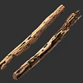 Natural Stone Wood Logs With Holes And Rough Textured Surface