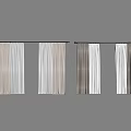 Modern Universal Curtain Window Screen Fabric Curtain Gauze Curtain Plain Color Curtain Solid Color Curtain 3d model