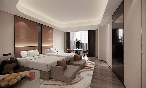 Hotel Rooms Modern Rooms 3d model