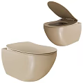 Modern Black Toilet With Sleek Design Wall Hung Style Closed And Open Lid