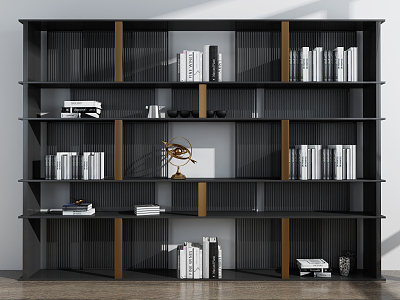 Modern bookcase 3d model