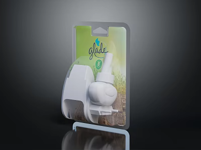 Glade White Air Freshener Dispenser With Hanging Mount And Fresh Scent Design 3d model