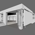 AMAXH Modern Clothing Store Interior With White Design Glass Door And Clothes On Hangers