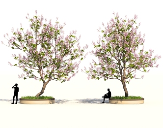 Suzuki flower tree landscape sketch park garden 3d model