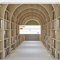 Modern Bookshelf Bookcase Display Rack 3d model