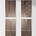 Modern Double Door Copper Door Double Door Combination 3d model