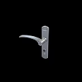 Sleek Silver Metal Door Handle With Modern Design And Lock For Home Doors
