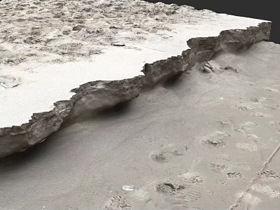Detailed Microtopography Sandy Surface With Natural Textures And Subtle Undulations 3d model