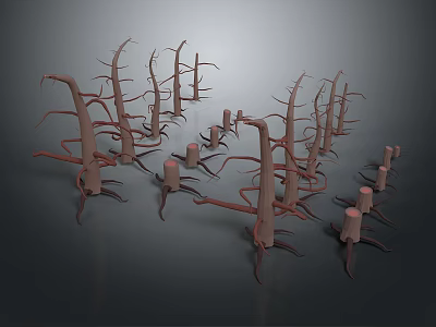 Dead Wood Dead Wood Dry Wood Dry Wood Branch Trunk Cartoon Trunk Dead Branch Tree Root Dead Tree Root Dead Tree 3d model