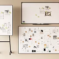 Design Inspiration Display With Whiteboards Sketches Sticky Notes And Boards