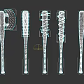 Various Tactical Baseball Bats With GOODNIGHT Text And Decorative Handle Designs
