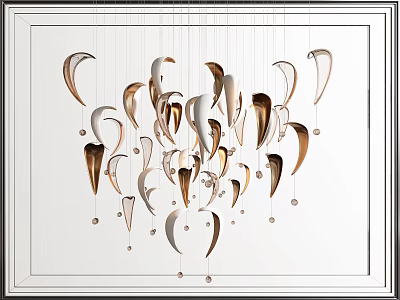 Modern now decorative chandelier 3d model