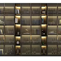 Elegant Modern Wine Cabinet With Glass Doors LED Lighting And Wine Storage
