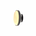Elegant Modern Wall Sconce with Beige Lampshade and Black Metal Frame Design