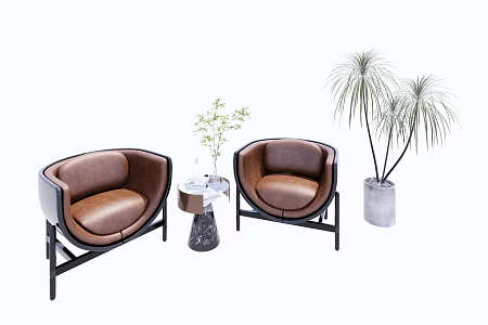 Modern leisure sofa combination leisure 3d model