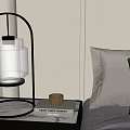Elegant Modern Bedside Table Lamp With Metal Frame Glass Shade And Soft Illumination