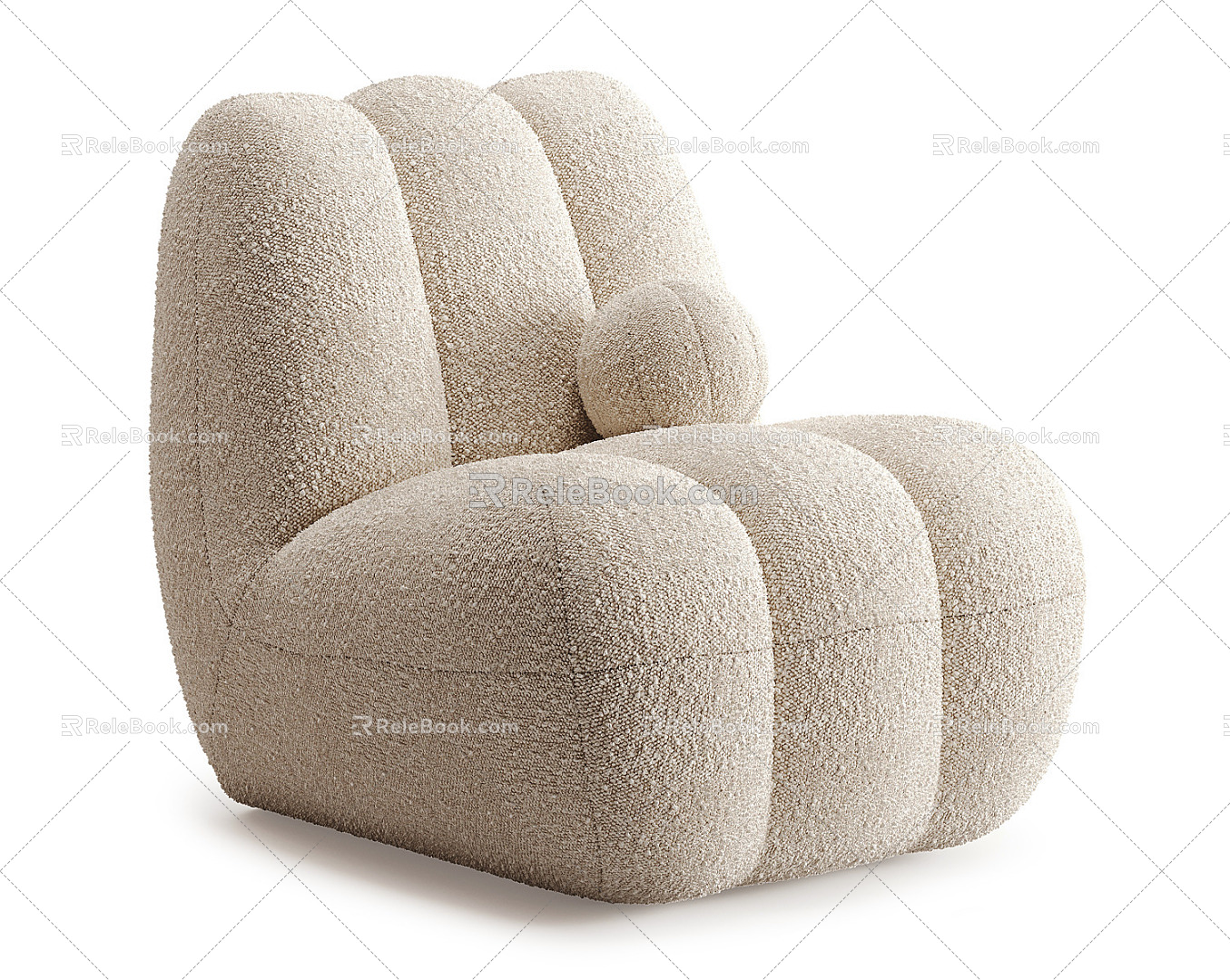 Quiet Single Sofa Casual Chair Single Chair Leisure Armchair 3d model