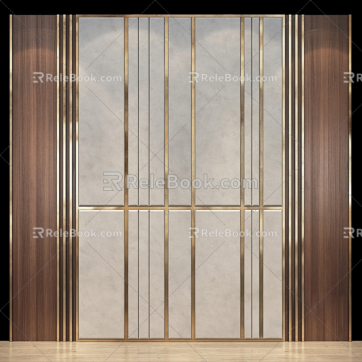 background wall TV background wall 3d model