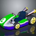 Modern Kart Cartoon Racing Car Racing Game Racing 3d model