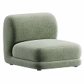 Modern White Lounge Chair with Comfortable Fabric Seat Sleek Design and Low Profile Black Legs