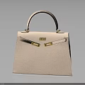 Pink Classic Handbag with Gold Lock and Handle Elegant Design for Fashionable Outfits