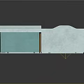 Sci Fi Building Interior With Metallic Walls Yellow Strip Lights Colored Hoses And Floor Tracks