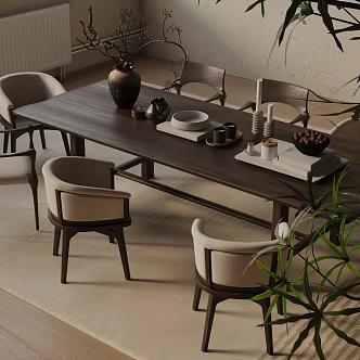 Modern table combination 3d model
