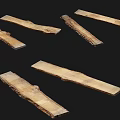 Stone Wood Planks With Natural Texture Raw Edges And Various Lengths For Decor Projects