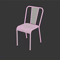 White Modern Chair With Metal Frame And Minimalist Design For Home Interiors