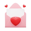 Modern Envelope Love Cartoon Love Cartoon Envelope 3d model