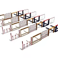 Diverse Sports Equipment Collection With Training Racks And Storage Units