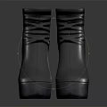 Silver Metallic High Heel Platform Boots with Shiny Finish and Sleek Design
