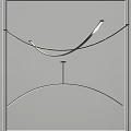 Modern Minimalist Curved Chandelier Design With Soft Warm Lighting And Sleek Metal Structure