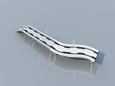 Modern White Swing Door With Smooth Surface And Panel Design For Interior Use 3d model