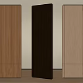Modern Room Divider Design With Light Wood And Dark Panel Elements 3d model