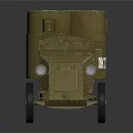 Khaki Armored Functional Vehicle With Vintage Design And Armor Structure