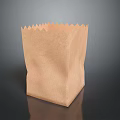 Brown Kraft Paper Bag With Scalloped Edge For Everyday Household Use