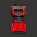 Red Off Road Car With Open Doors Black Wheels And Sporty Exterior Design