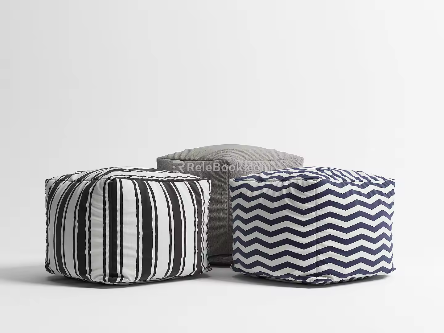 Modern sofa stool 3d model