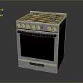 Stainless Steel Gas Stove Oven Combo With Control Knobs For Kitchen Cooking