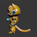 Mechanical Cat Toy Cat Cartoon Cat Robot Cat Anime Character Cartoon Character Cat Warrior 3d model