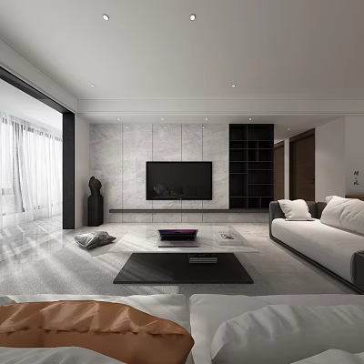 Modern Guest Dining Room Desktop Living Room Dining Room 3d model