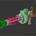 Industrial Mechanical Equipment Cross Section With Gears Shaft Handle And Metal Components